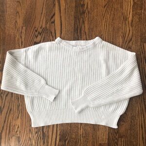 Creamy white oversized cotton sweater from target